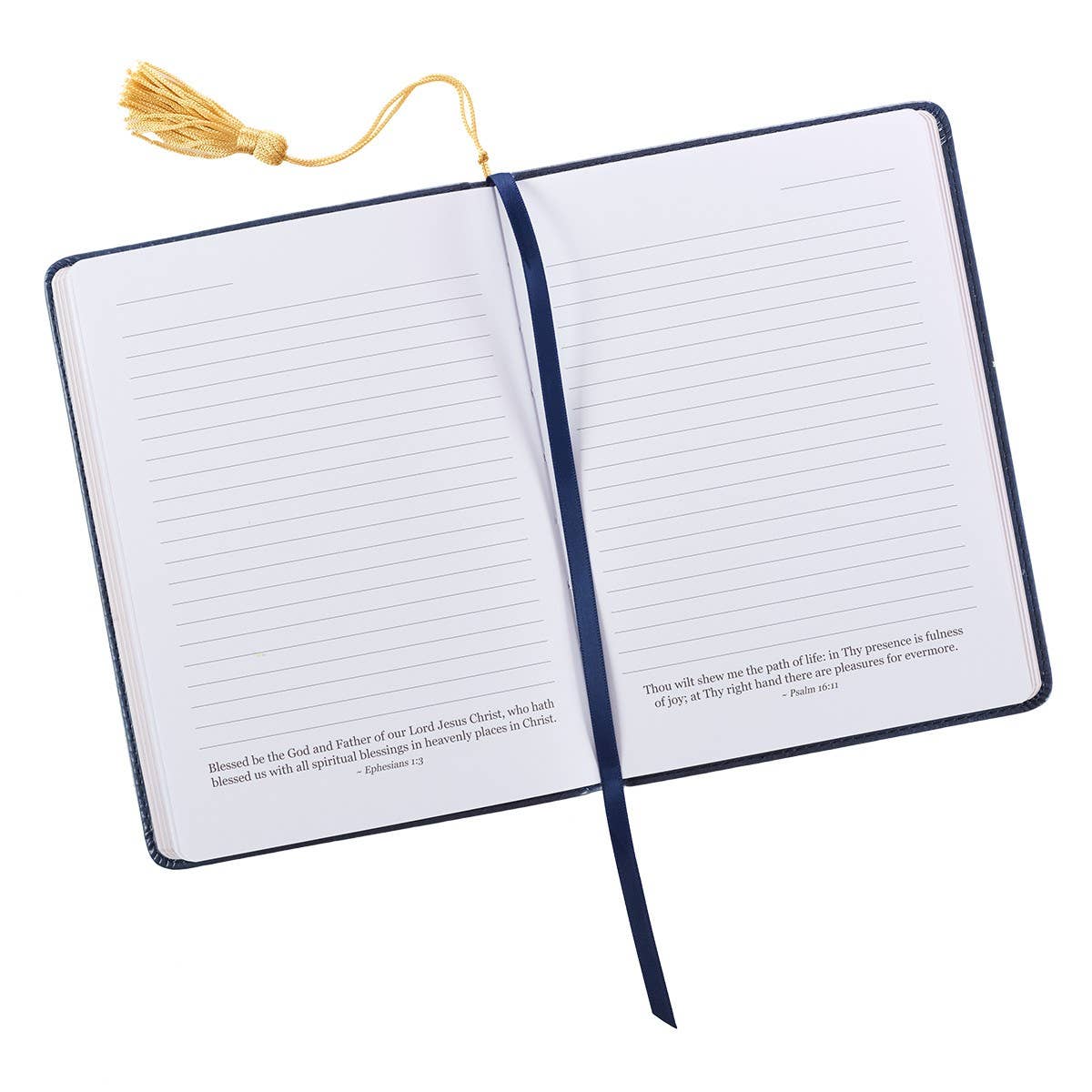 For I Know the Plans Handy-sized Faux Leather Journal in Nav