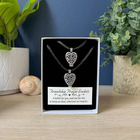 Matching Heart Locket Sets: Friendship - 2 large