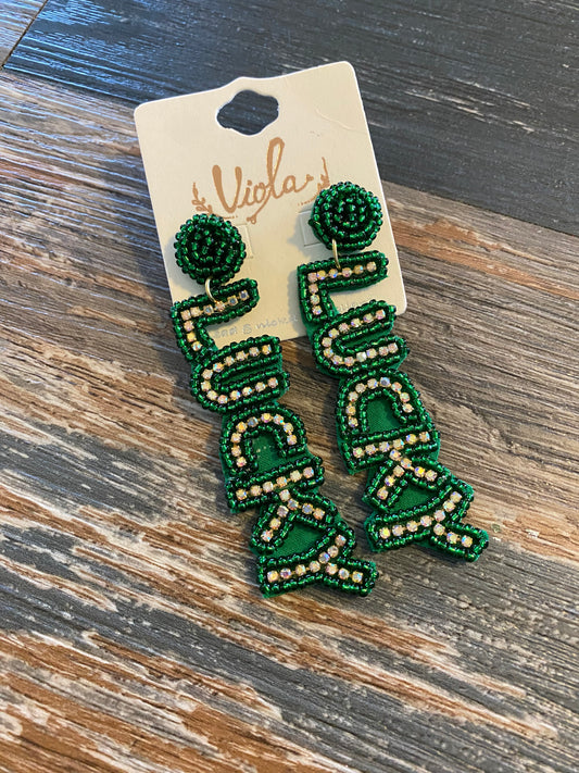 Viola Lucky Seed Bead Earrings