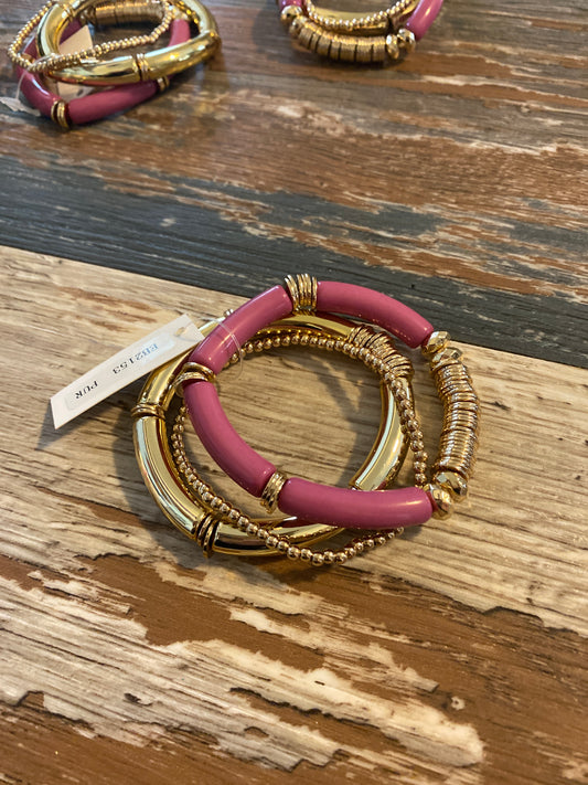 Set of 3 Beaded Stretch Bracelets