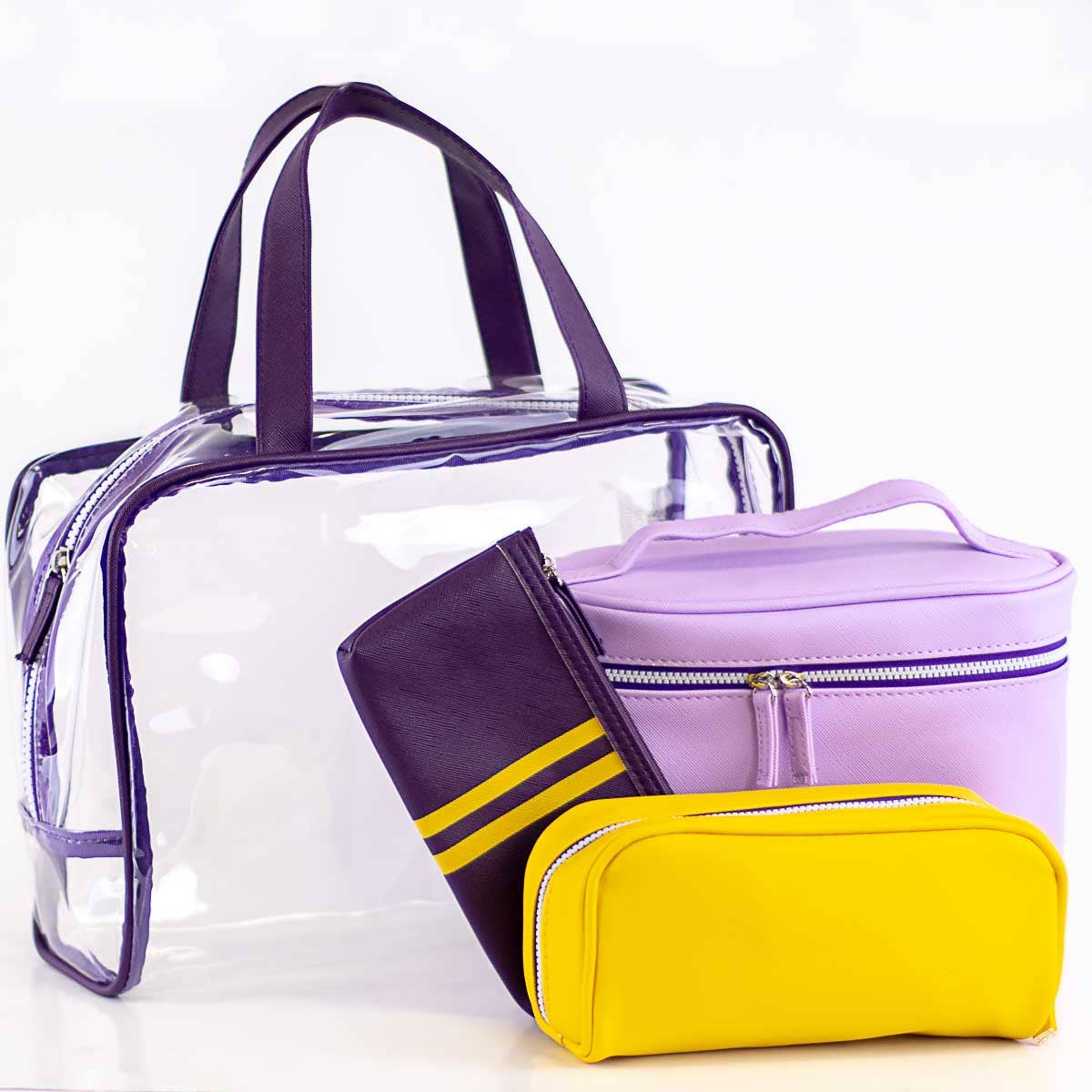 Livie Travel Gift Set   Purple/Yellow   12x8x4.5
