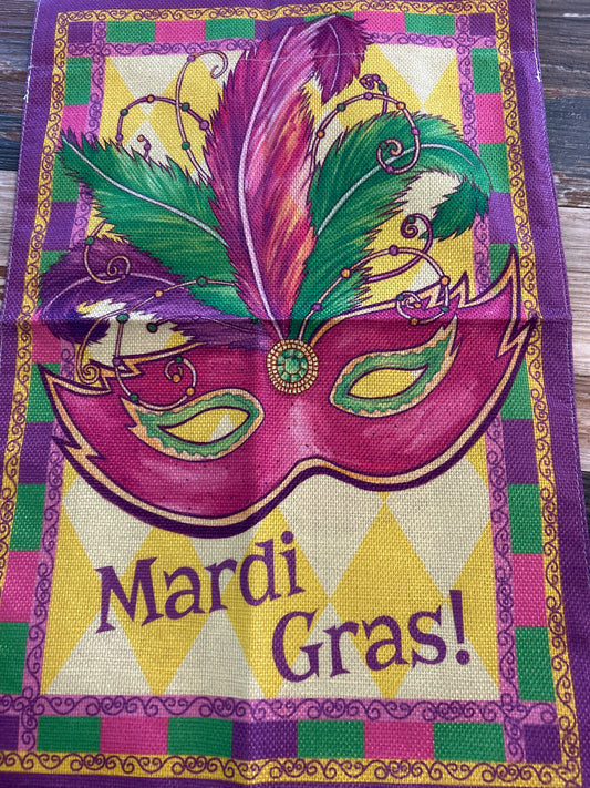 Mardi Gras yard flags