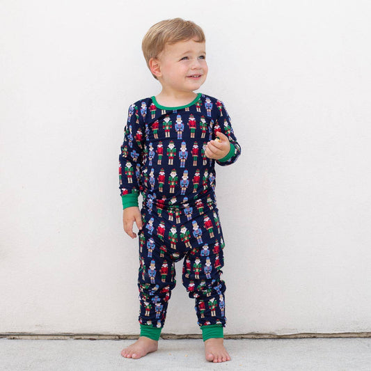 Kid's Nutcracker March Long Sleeve Pajamas Navy/Multi