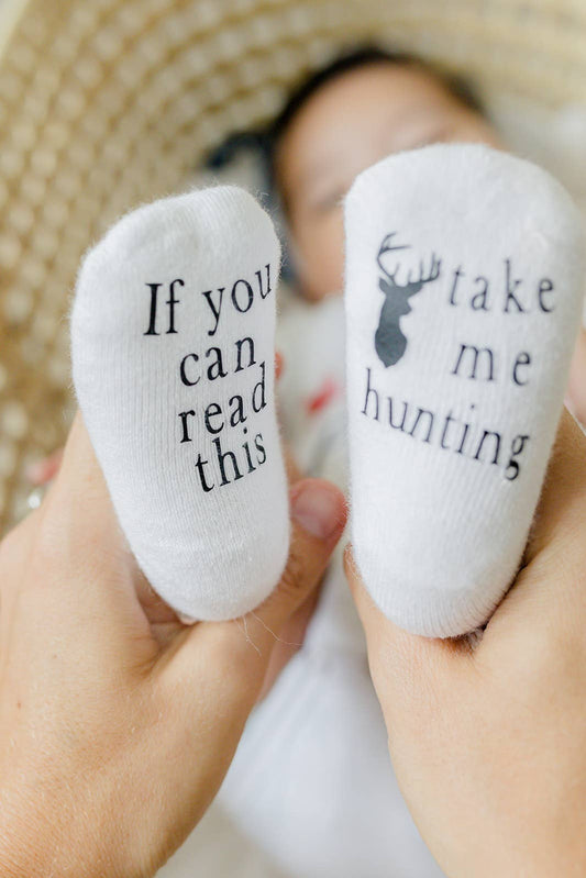 Take Me Hunting Baby Socks