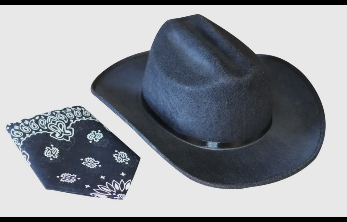 Jr. cowboy hat with bandana
