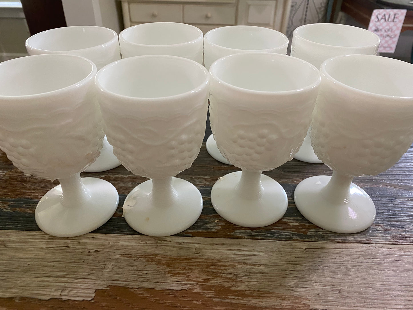 Imperial Milk Glass Goblets