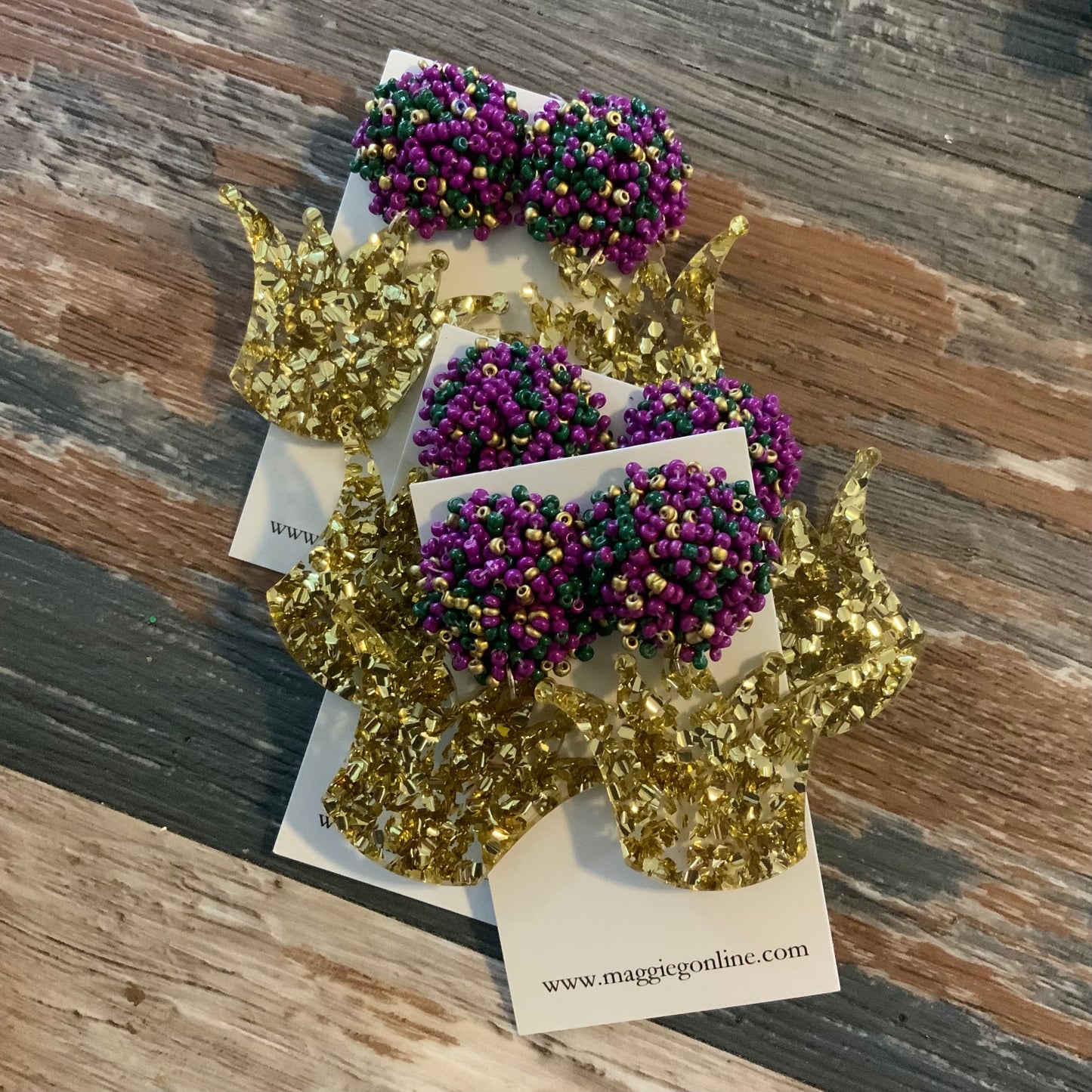 Mardi Gras Earrings