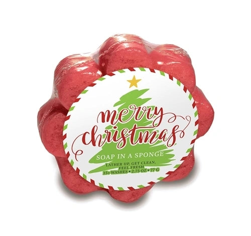 Caren Merry Christmas Shower Sponge