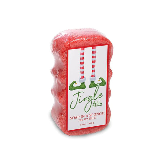 Jingle All The Way soap in a sponge