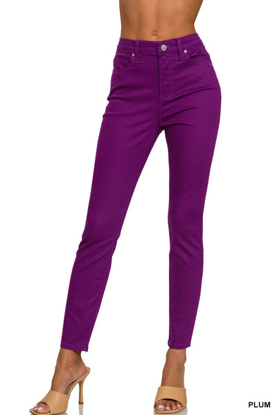 SALE! Zenana HIGH-RISE SKINNY COLOR DENIM PANTS
