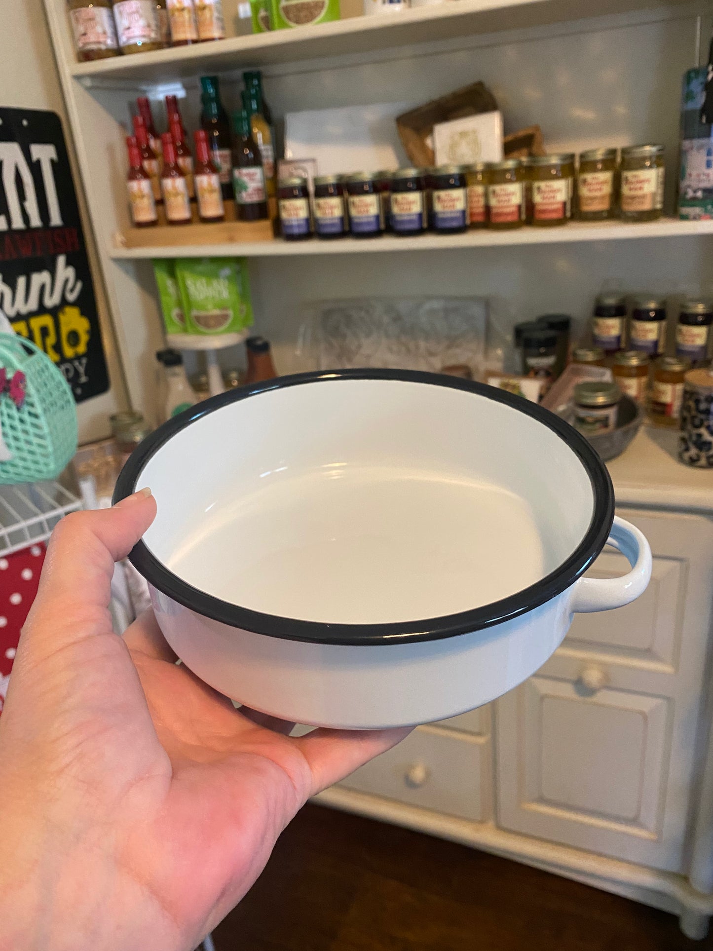Black Rim Enamelware Mini Bake