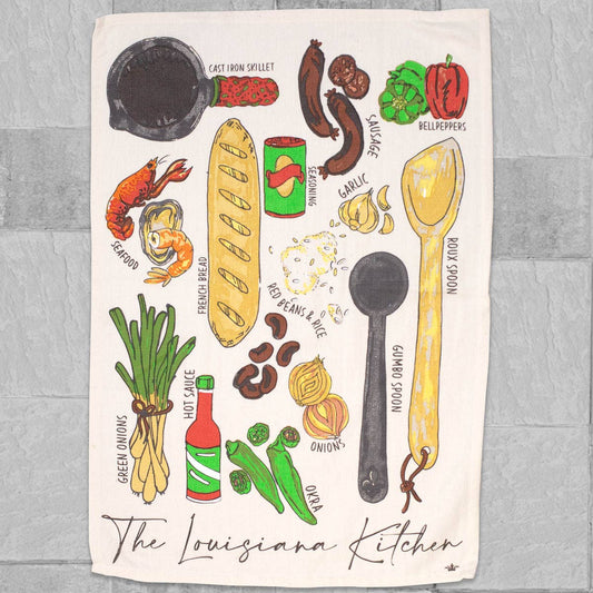 Louisiana Kitchen Hand Towel Cream/Multi 20x28