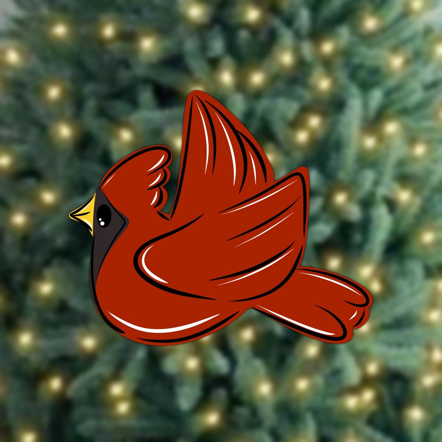 Cardinal Christmas ornament, winter cardinal