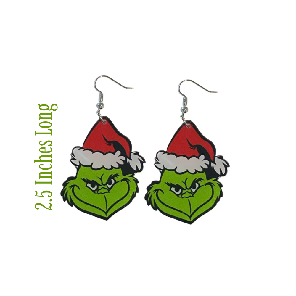 Grinch Earrings for Women