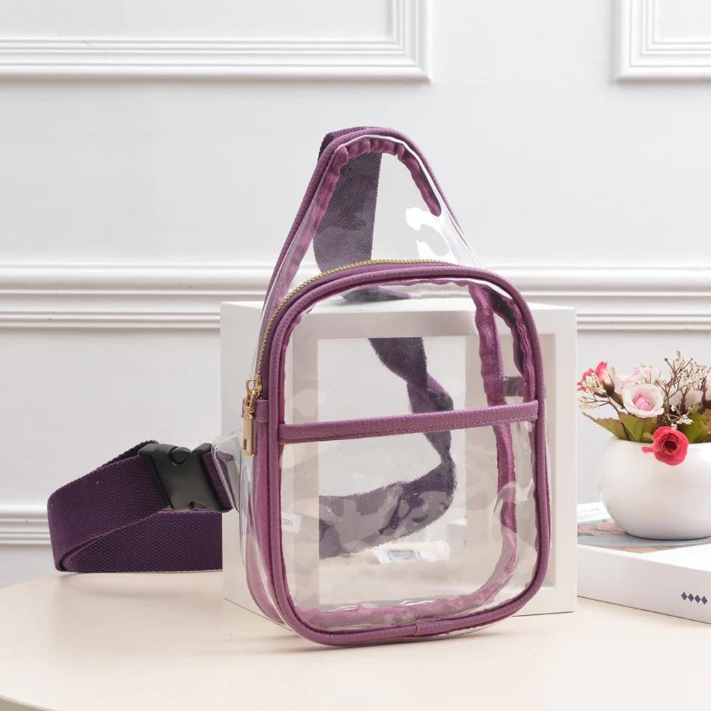 Clear Sling Bag-purple