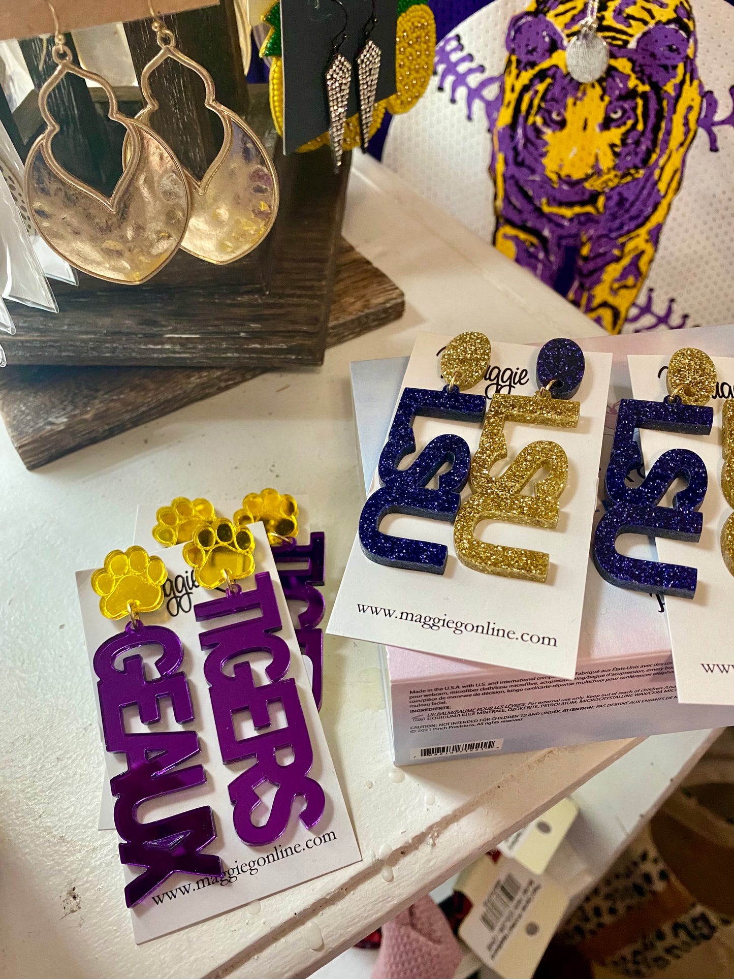 LSU earrings