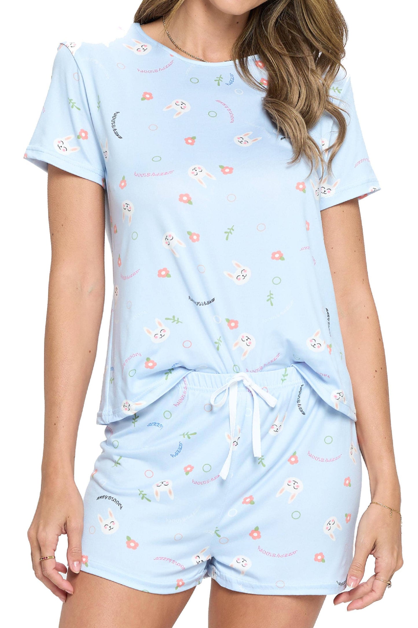 Women's Print Crew Neck Loungewear Set