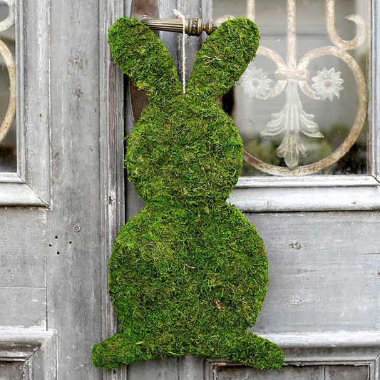 Moss Bunny Decor Green 11x20