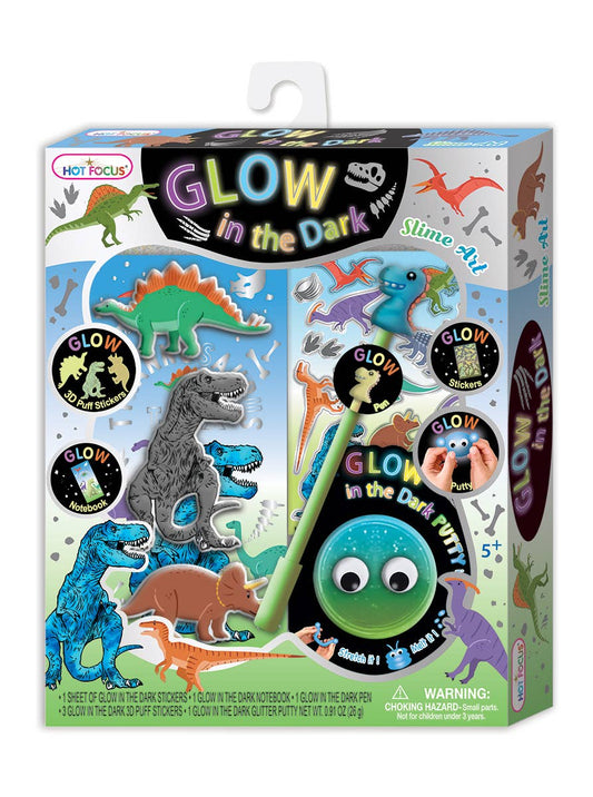 Glow in the Dark Slime Art,Dinosaur