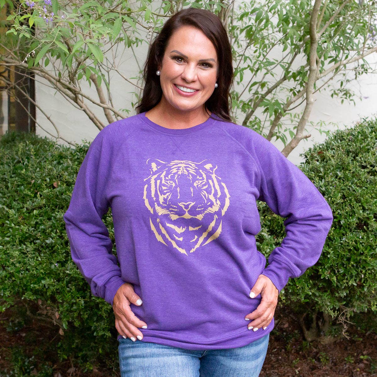Easy Tiger Crew Neck Sweatshirt Purple/Gold -Asst.