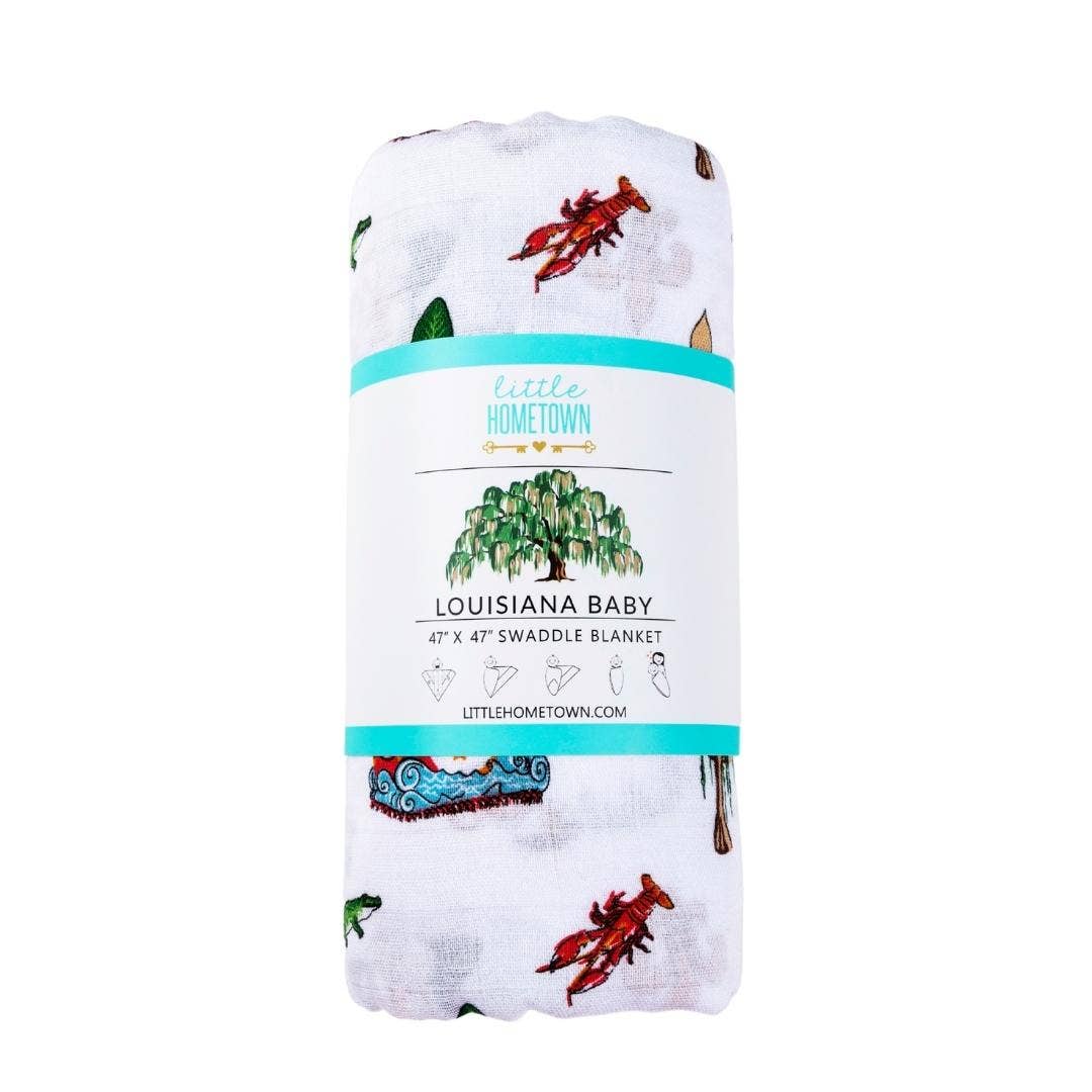 Little Hometown Louisiana Baby Swaddle Blanket (Unisex)