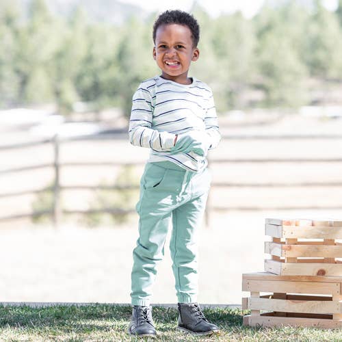Antique Blue Stripe Jogger Set