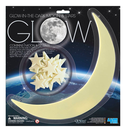 4M Glow In The Dark Large Moon and Stars