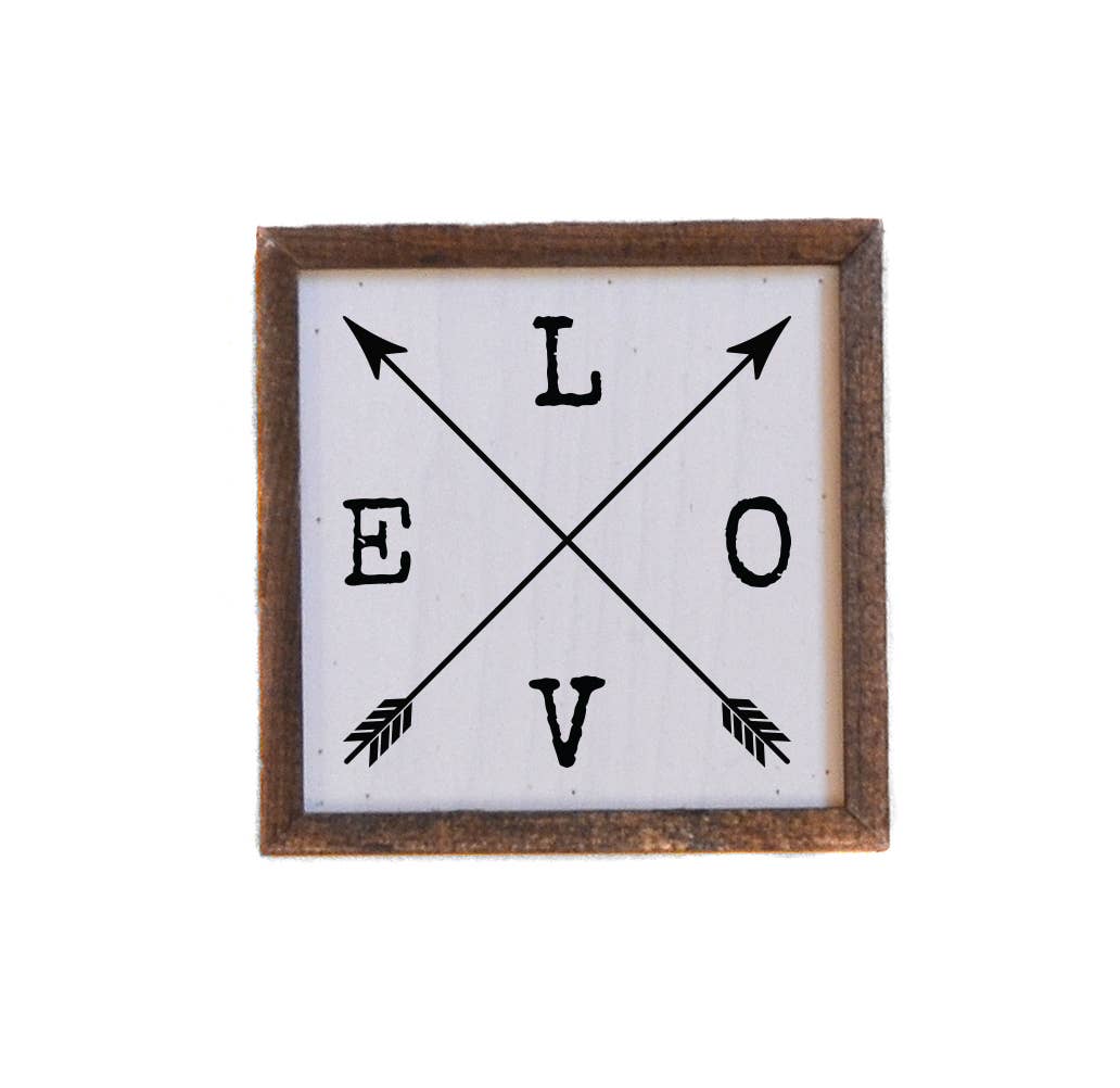 6X6 Love Sign With Arrows - Valentine Sign