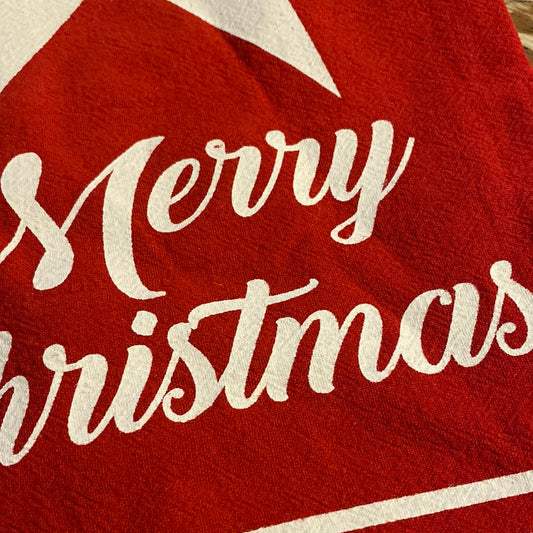 Merry Christmas tea towel