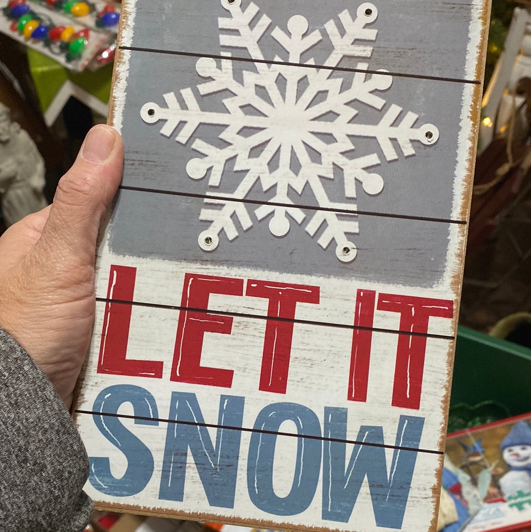 Let it snow lighted sign