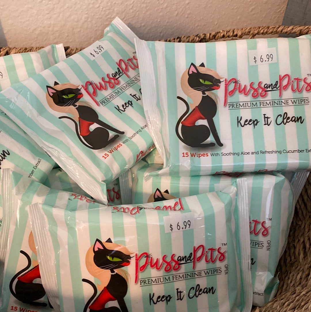 Puss and Pits Premium Feminine Wipes