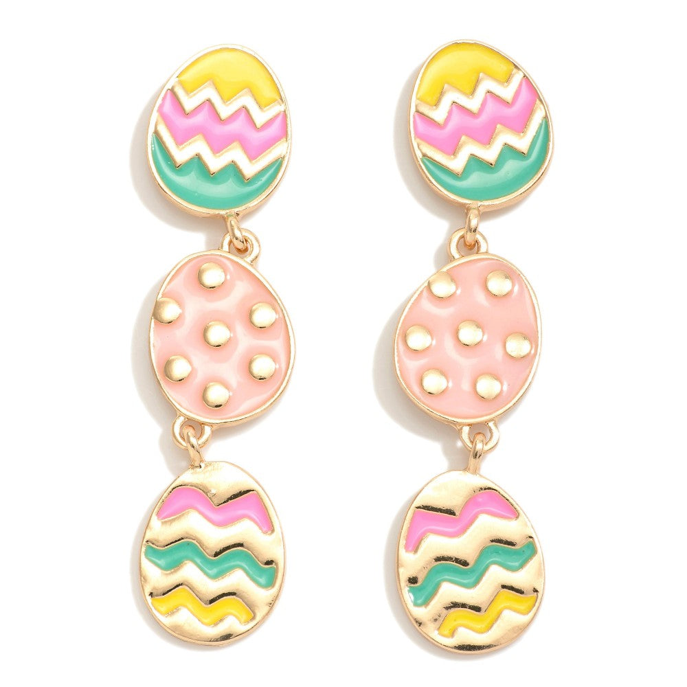 Dimensional Easter Egg Earrings