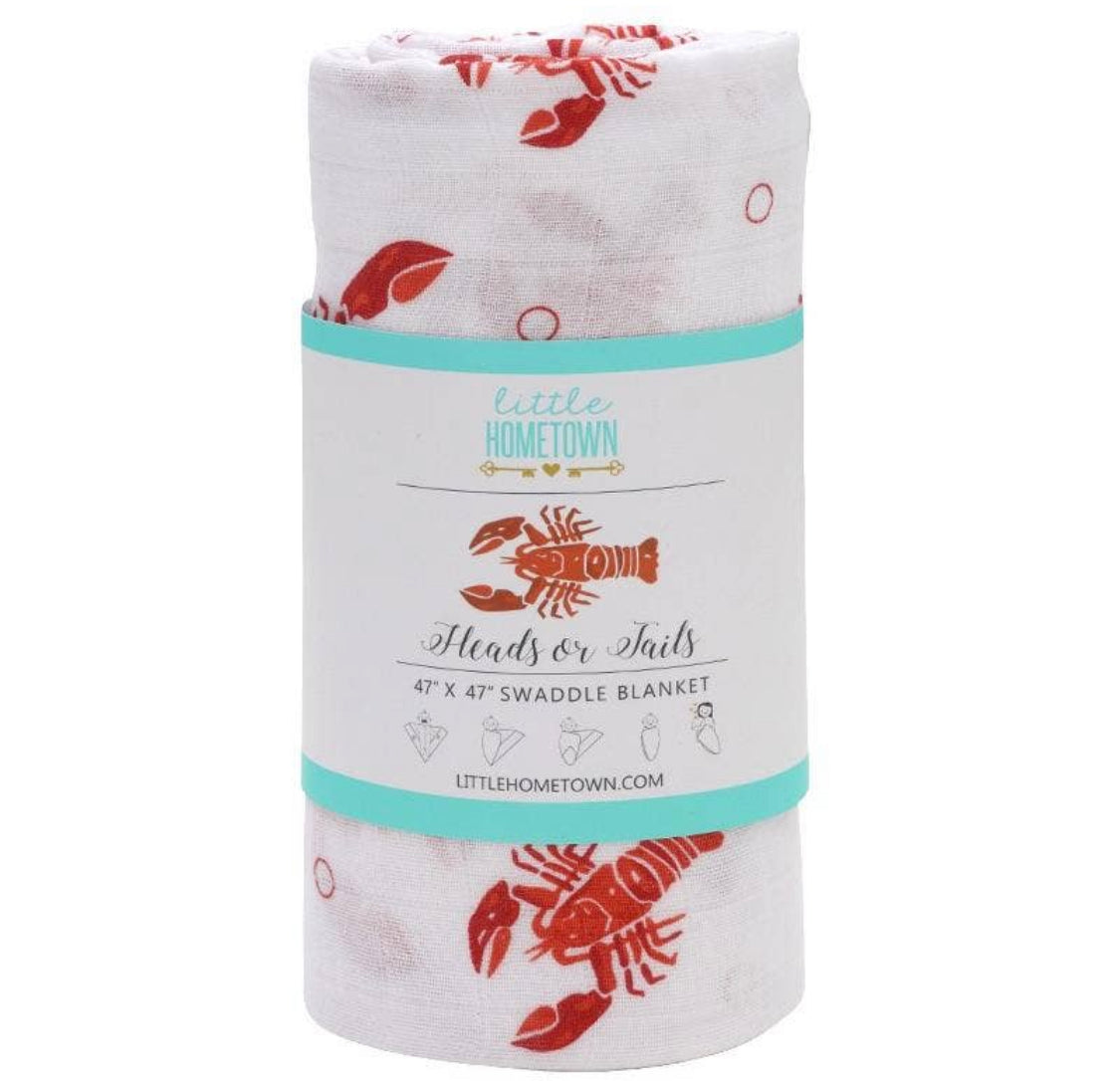 Little Hometown Heads or Tails Swaddle Blanket (Unisex)