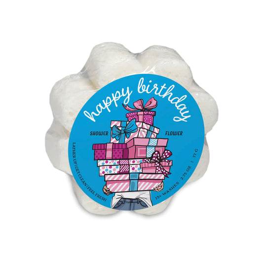 Caren Original Shower Sponge - HAPPY BIRTHDAY (Seaside)