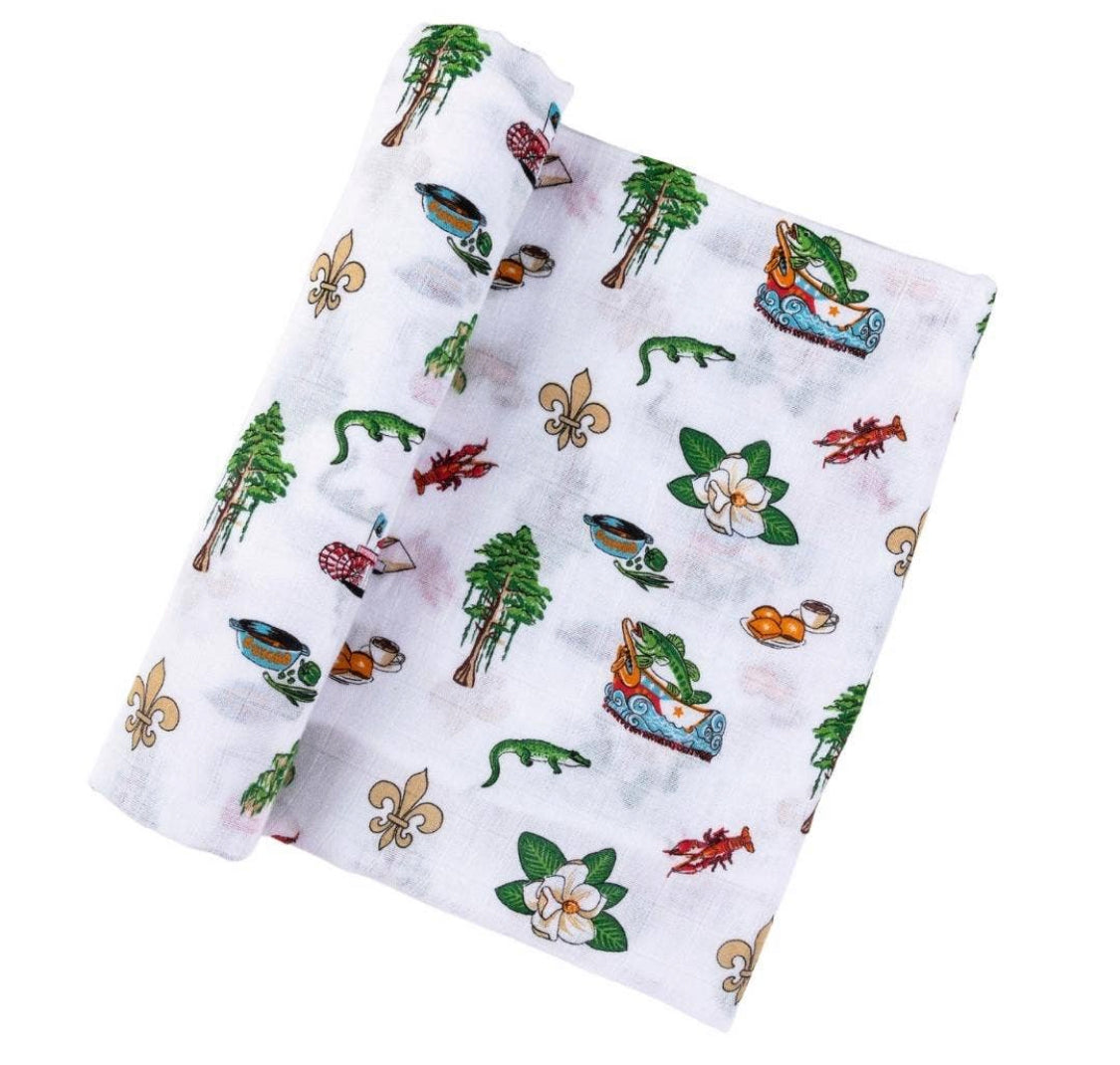 Little Hometown Louisiana Baby Swaddle Blanket (Unisex)