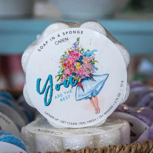 CAREN Soap in a Sponge - You Are the Best (Pearl)