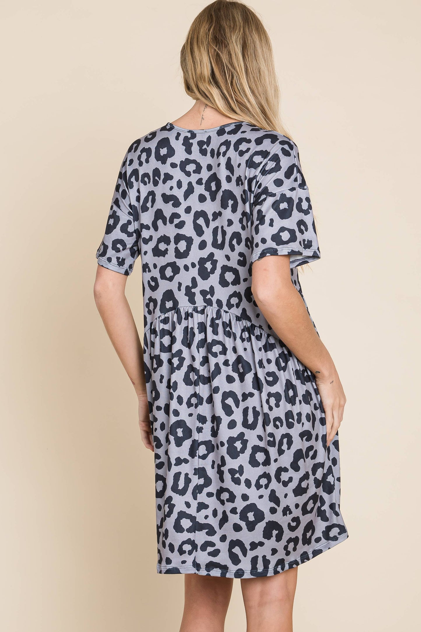 DA1490 ANIMAL SHORT SLEEVE DRESS