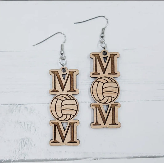 Handmade wood earrings