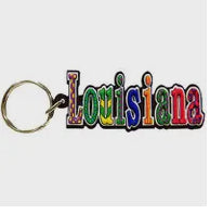 Louisiana pvc festive keychain