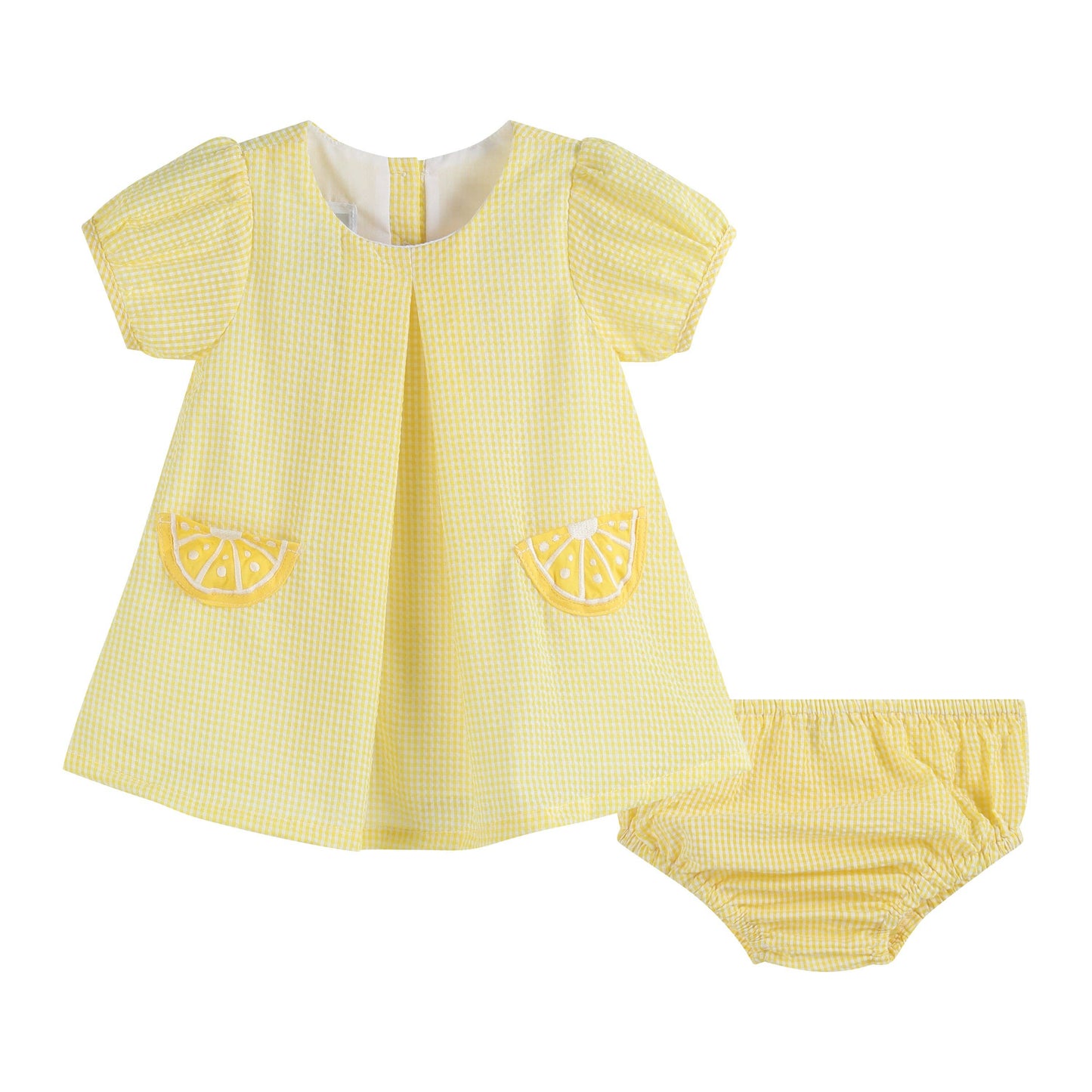 SALE! Yellow Lemon Dress and Panty Cover Set: 6-12M