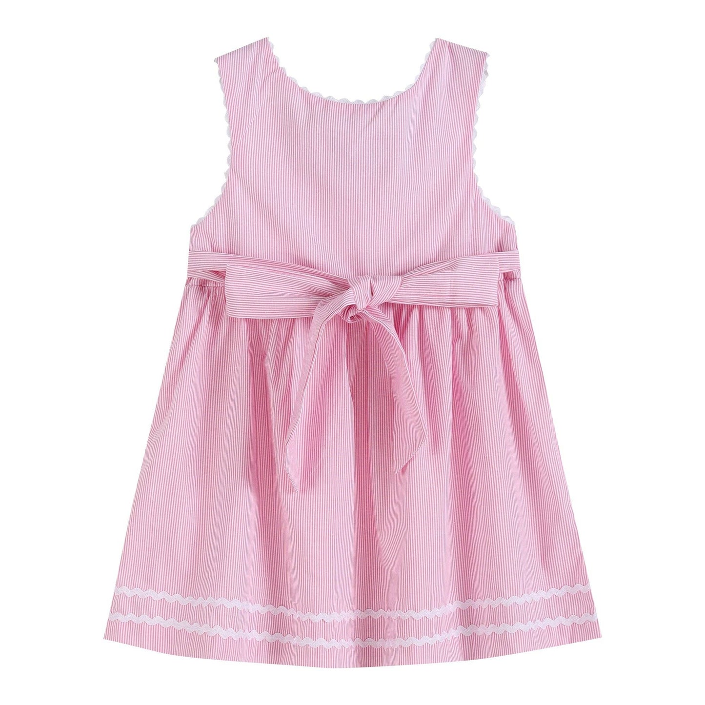 Classic Pink Seersucker A-Line Dress: 2T