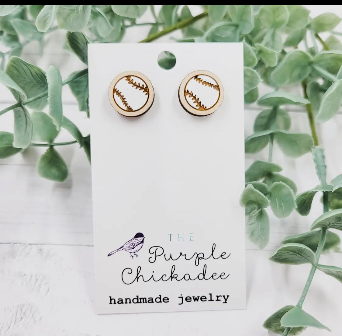 Handmade wood earrings