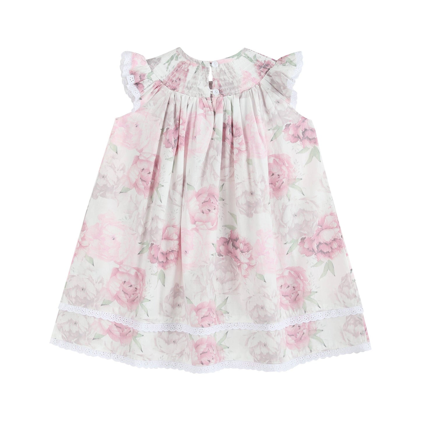 Rose Floral Print Bishop Dress