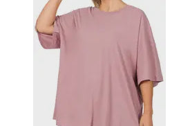 Cotton drop shoulder plus size boyfriend shirt 2x