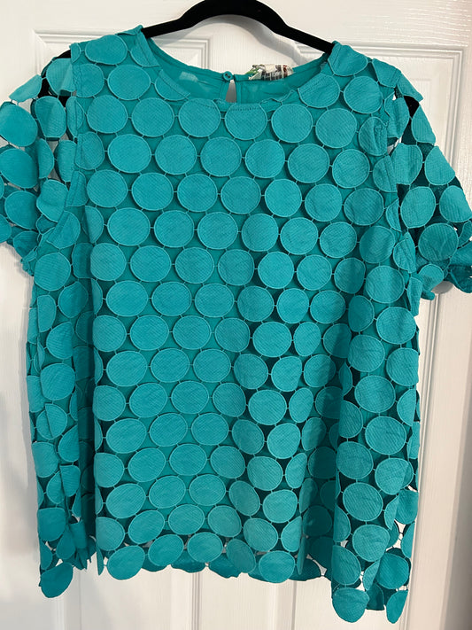 Umgee teal dot shirt