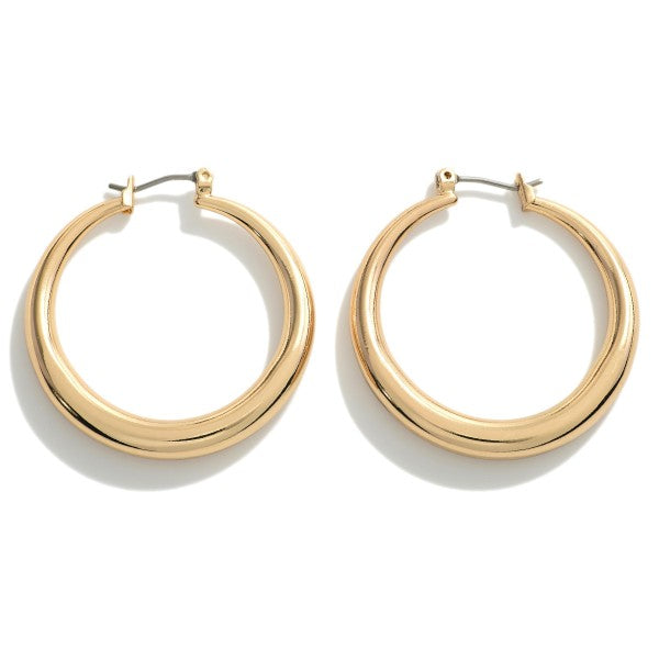 Brass hollow hoop with taper details