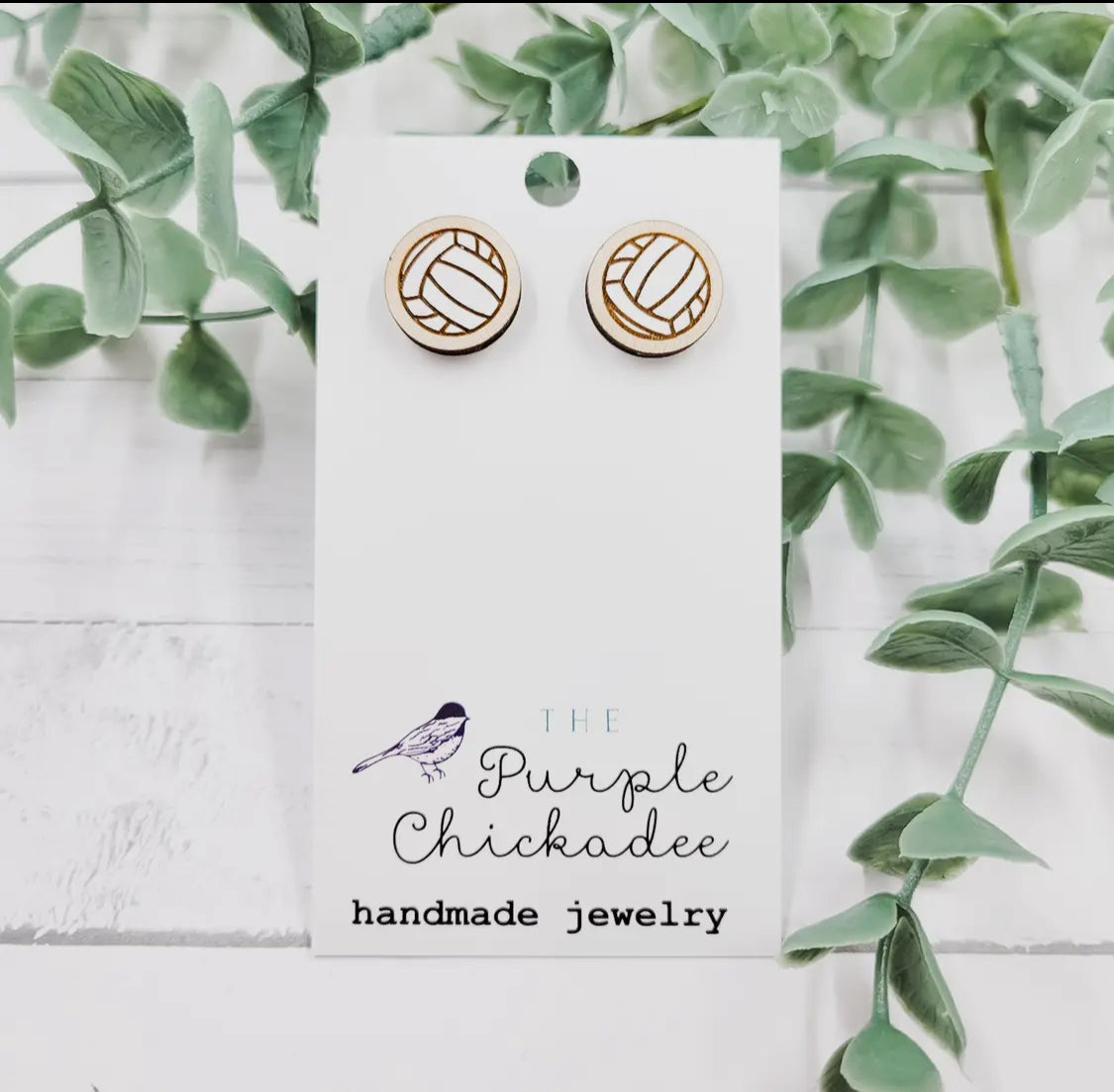 Handmade wood earrings