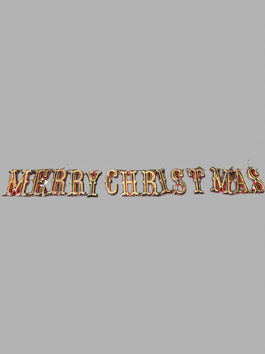 Vintage Merry Christmas Banner