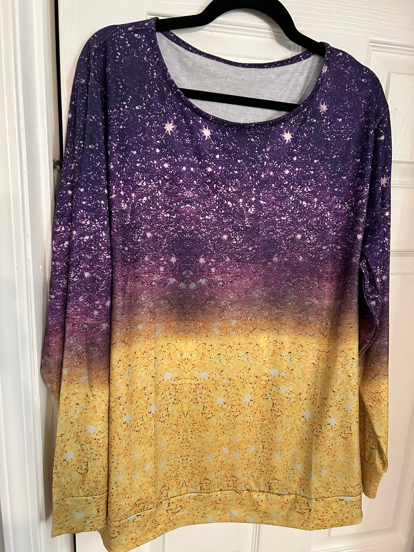 Purple and gold long sleeve shirt