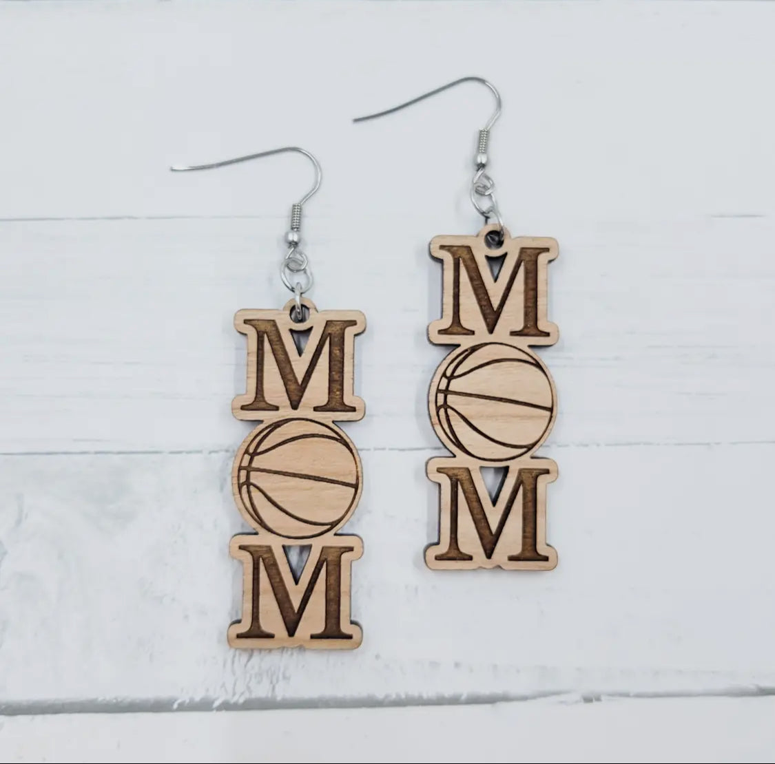 Handmade wood earrings